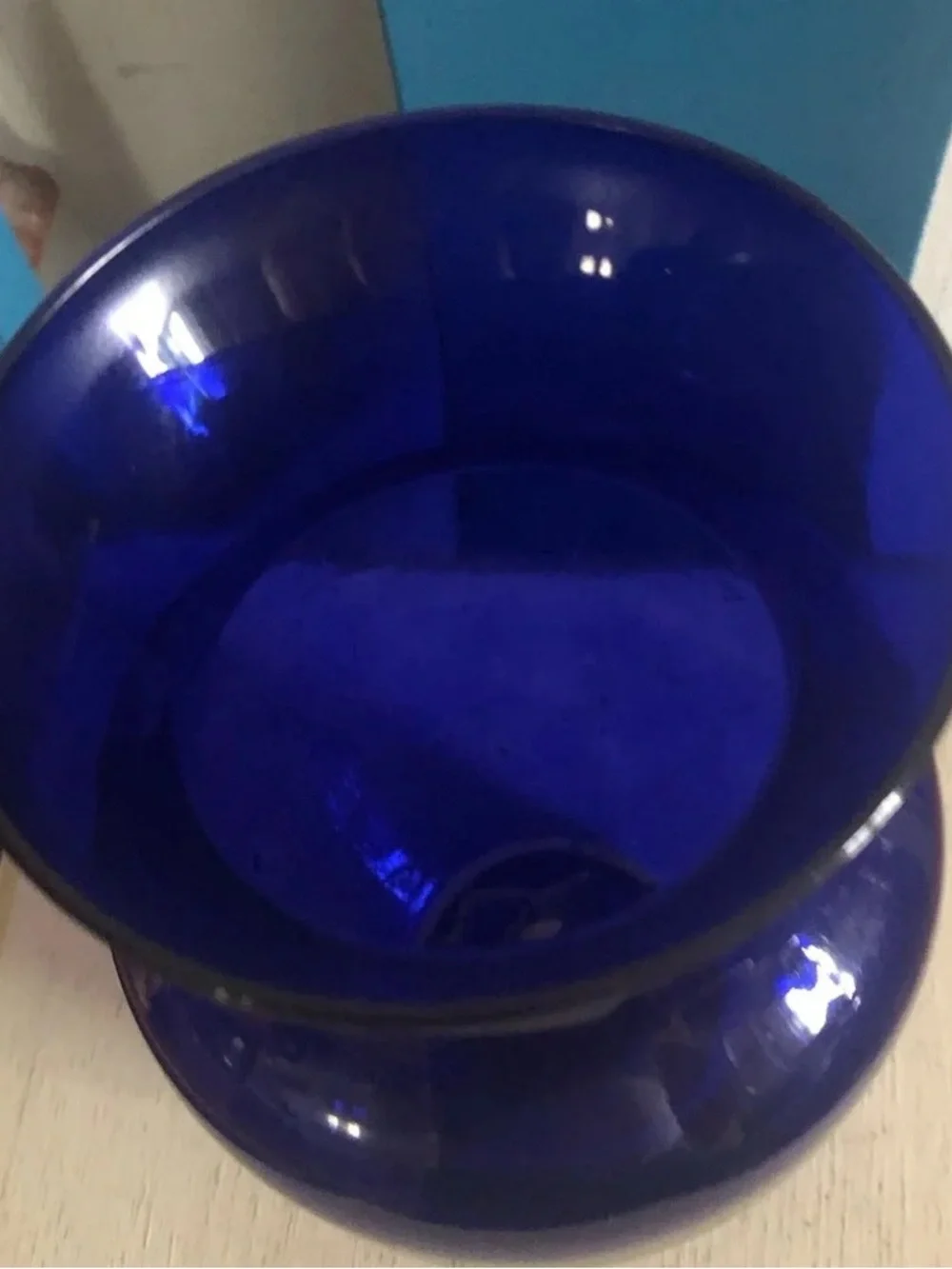 Cobalt Blue Glass Vase - Brand Unspecified